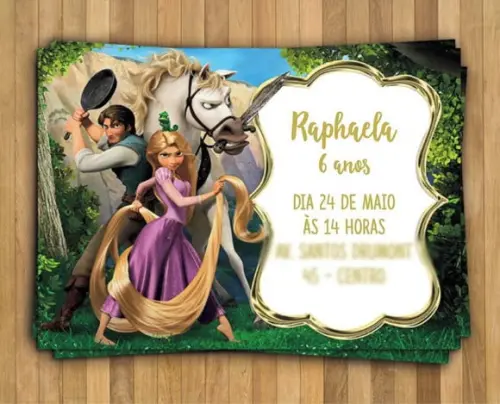 Convite Digital Rapunzel