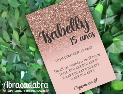 Convite Digital Rose Gold