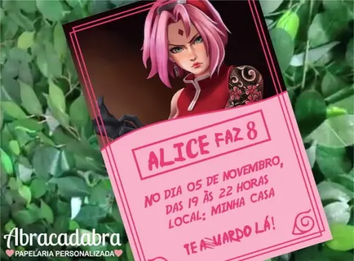 Convite Digital Sakura Haruno