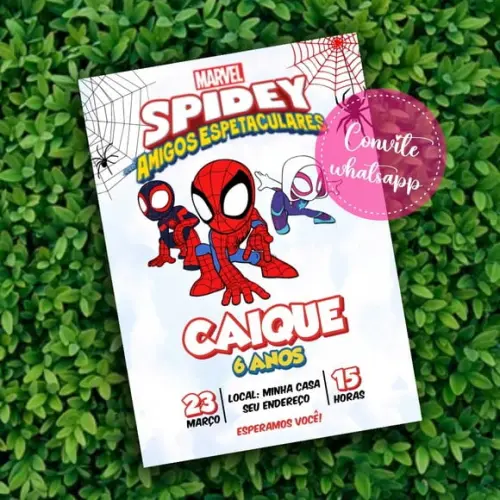 Convite Digital Spidey e Seus Amigos