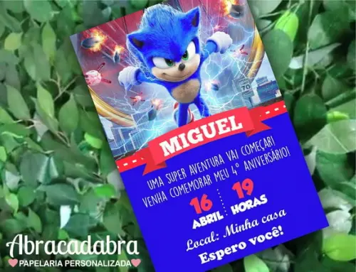 Convite Digital Sonic