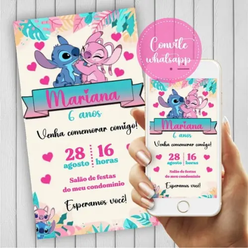Convite Digital Stitch 24