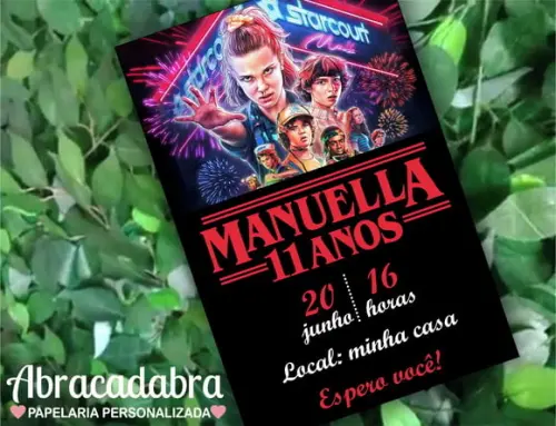 Convite Digital Stranger Things
