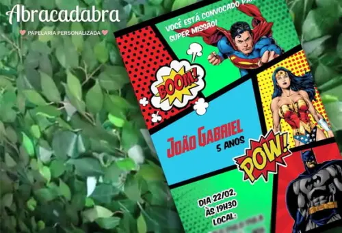 Convite Digital Super heróis