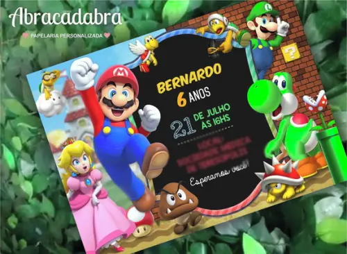 Convite Digital Super Mario