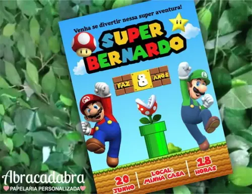 Convite Digital Super Mario