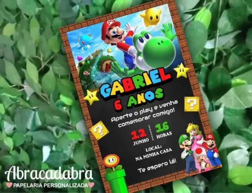Convite Digital Super Mario