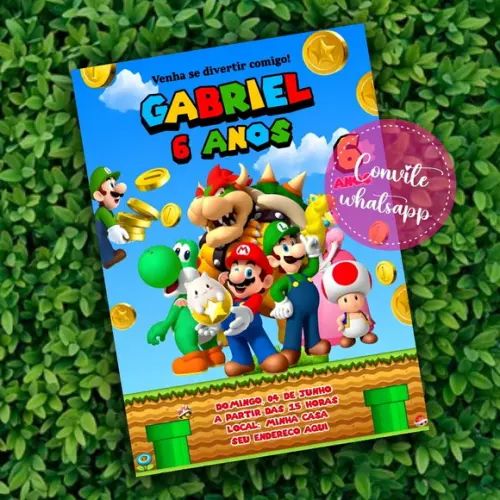 Convite Digital Super Mario