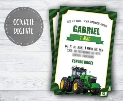Convite Digital Trator John Deere