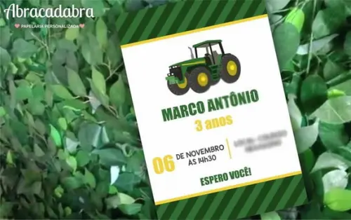 Convite Digital Trator John Deere