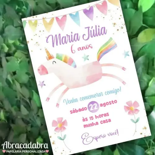 Convite Digital Unicórnio