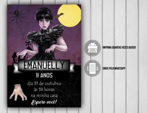 Convite Digital Wandinha