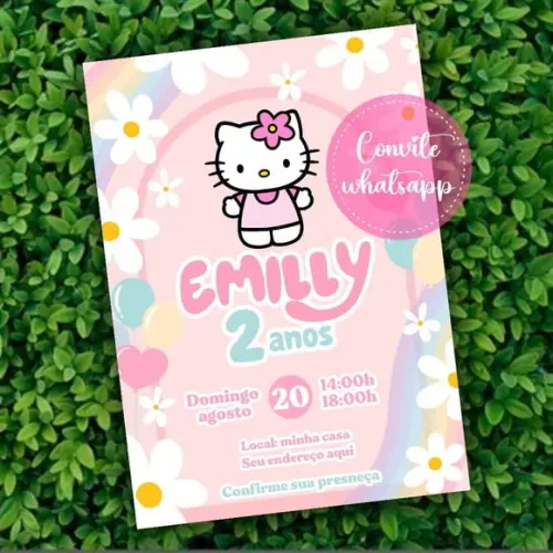 Convite Hello Kitty Digital