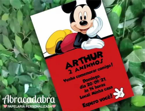 Convite Mickey Digital