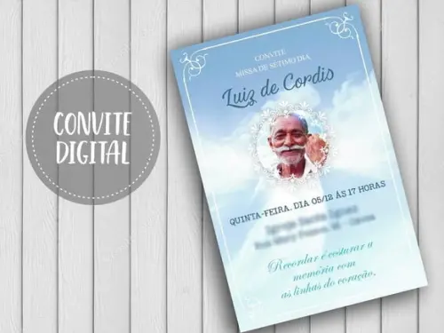 Convite Missa de Sétimo dia Digital