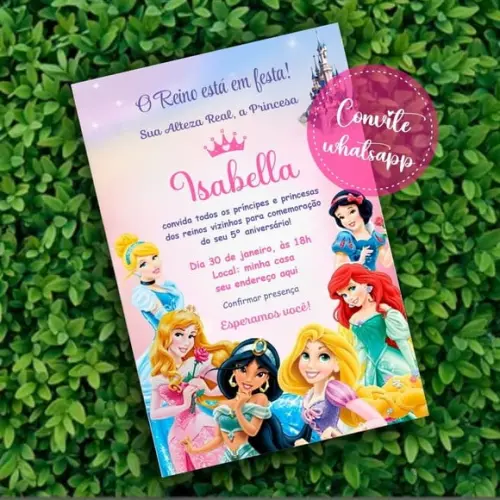 Convite Princesas Disney Digital 05