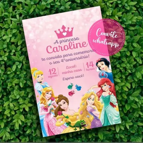 Convite Princesas Disney Digital 11