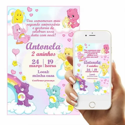 Convite Ursinhos Carinhosos Whatsapp