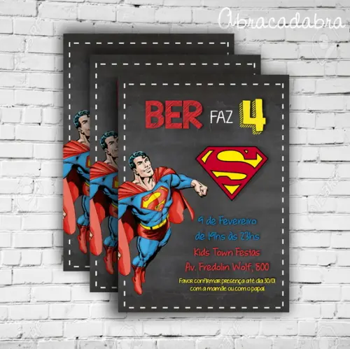 Convite Super Homem Digital