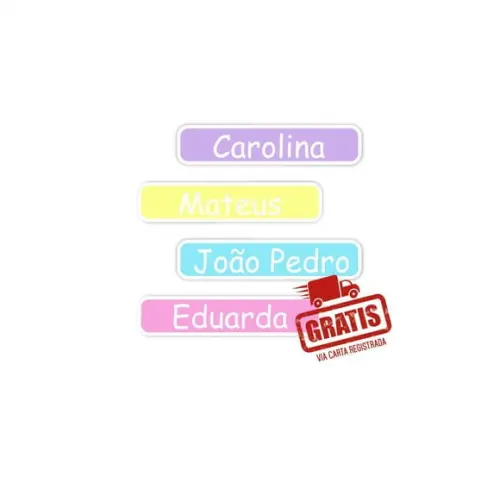 Etiqueta escolar 96 unidades - Frete Grátis