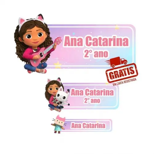 Etiqueta Escolar a Casa Mágica da Gabi Frete Grátis