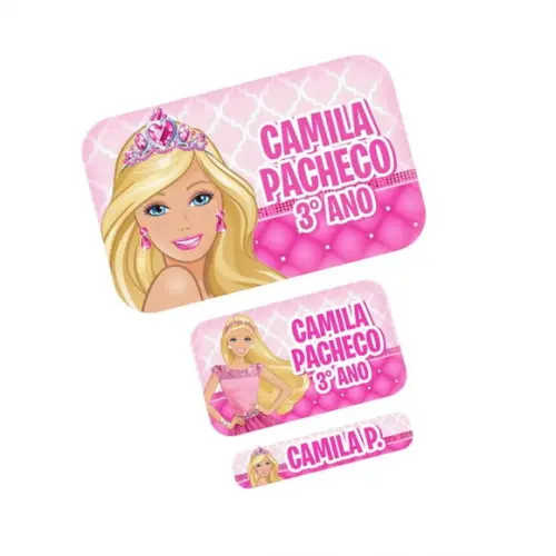 Etiqueta Escolar Barbie