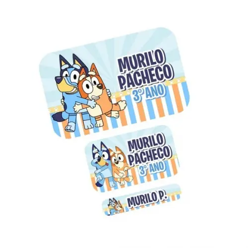 Etiqueta Escolar Bluey