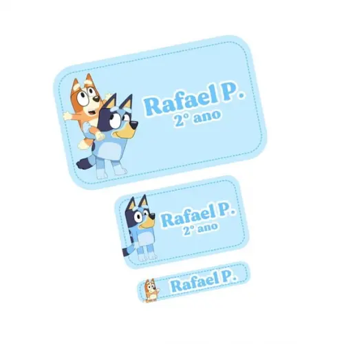 Etiqueta Escolar Bluey 250 Unidades