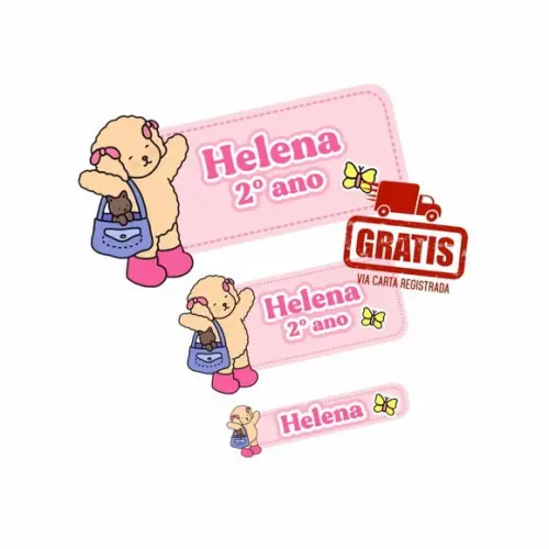Etiqueta Escolar Bobbie Goods Menina Frete Grátis