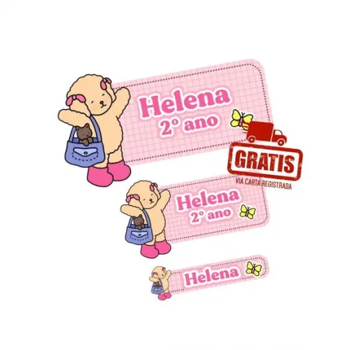 Etiqueta Escolar Bobbie Goods Menina Frete Grátis