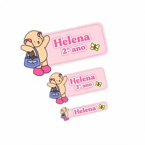 Etiqueta Escolar Bobbie Goods Menina 122 Unidades