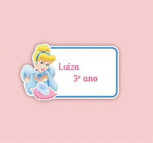 Etiqueta Escolar Cinderela