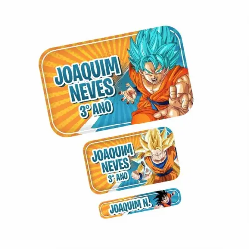 Etiqueta Escolar Dragon Ball Z