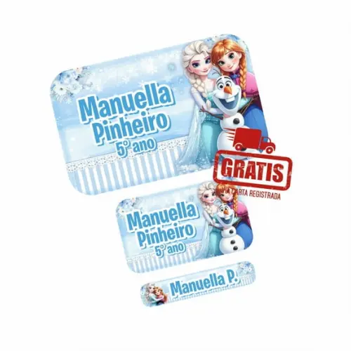 Etiqueta Escolar Frozen Frete Grátis