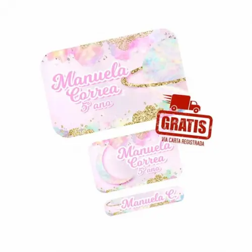 Etiqueta Escolar Galáxia Menina