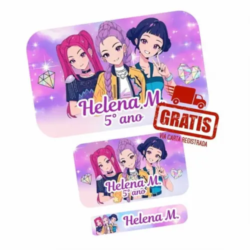 Etiqueta Escolar Guerreiras do Kpop Frete Grátis