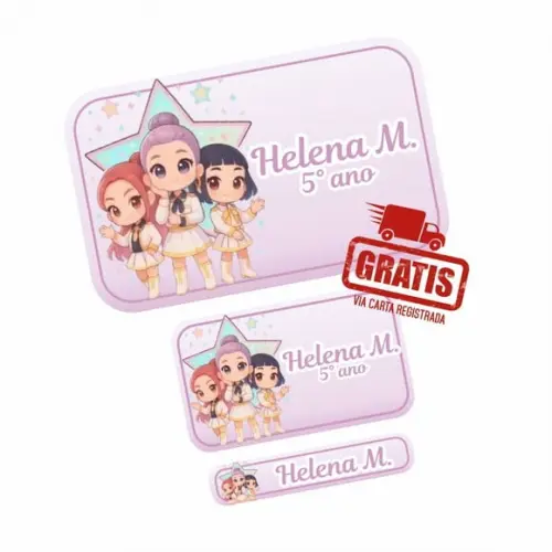 Etiqueta Escolar Guerreiras do Kpop Frete Grátis