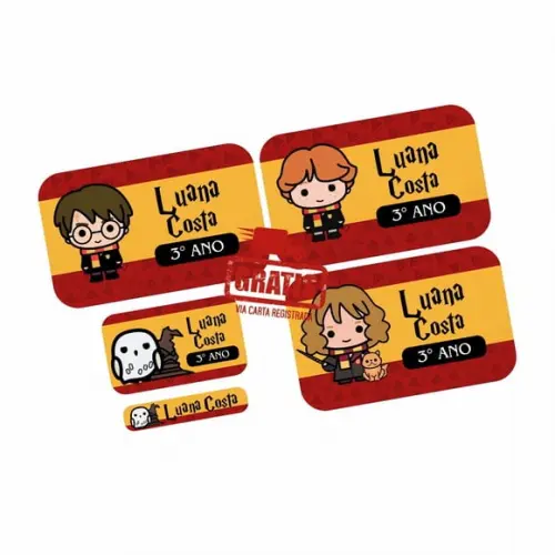 Etiqueta Escolar Harry Potter Frete Grátis