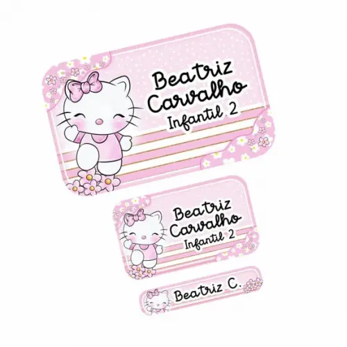 Etiqueta Escolar Hello Kitty