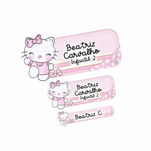 Etiqueta Escolar Hello Kitty