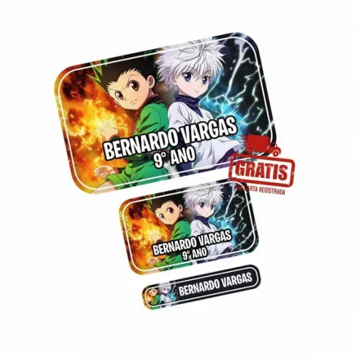 Etiqueta Escolar Hunter x Hunter Frete Grátis