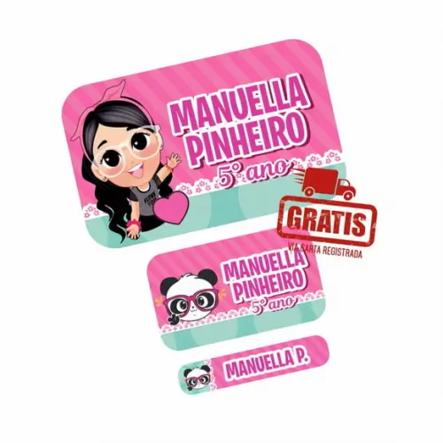 Etiqueta Escolar Luluca Frete Grátis