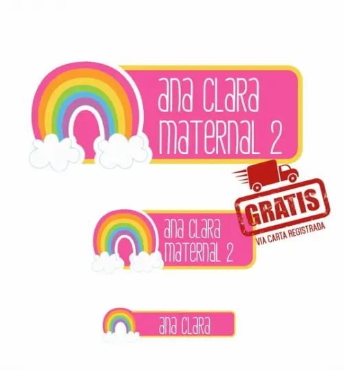 Etiqueta Escolar Menina 122 Unidades - Frete Grátis