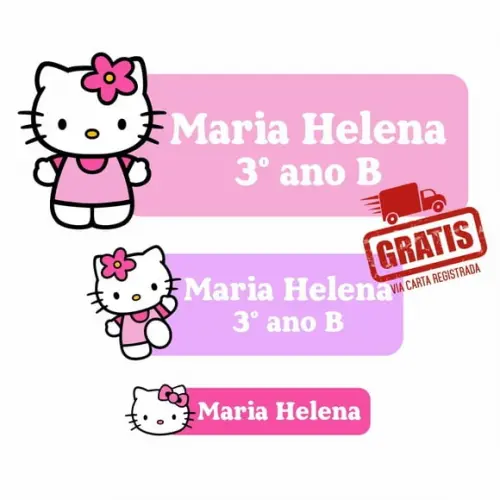 Etiqueta Escolar Menina 122 Unidades Frete Grátis
