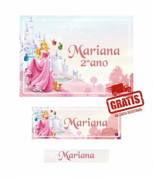 Etiqueta Escolar Menina 250 Unidades - Frete Grátis