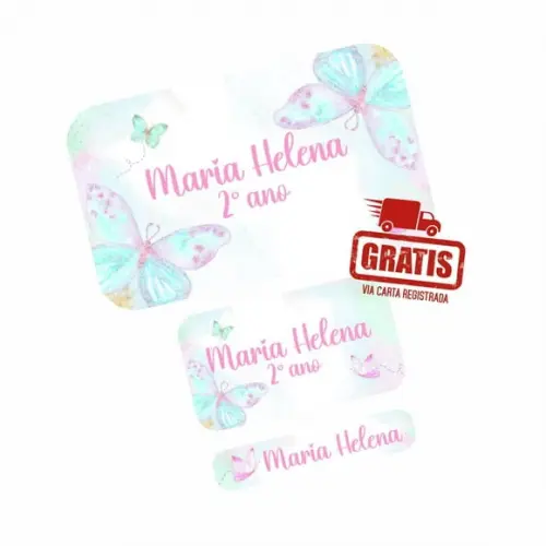 Etiqueta Escolar Menina 250 Unidades - Frete Grátis