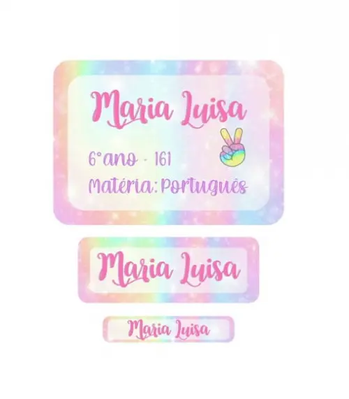 Etiqueta Escolar Menina digital