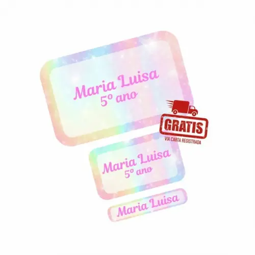 Etiqueta Escolar Menina Estampada Frete Grátis