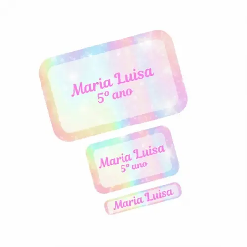 Etiqueta Escolar Menina Estampada