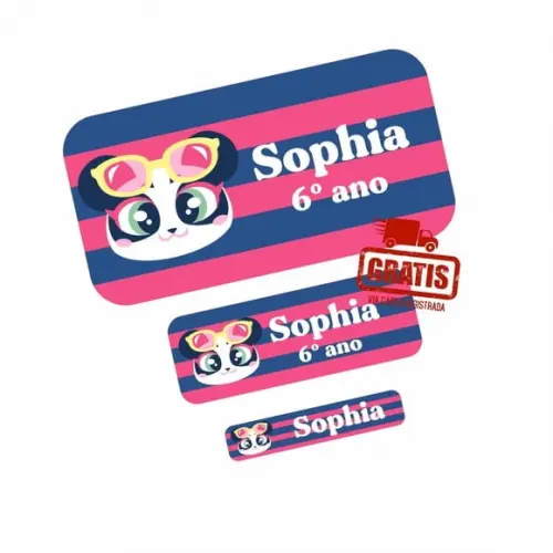 Etiqueta Escolar Menina Frete Grátis